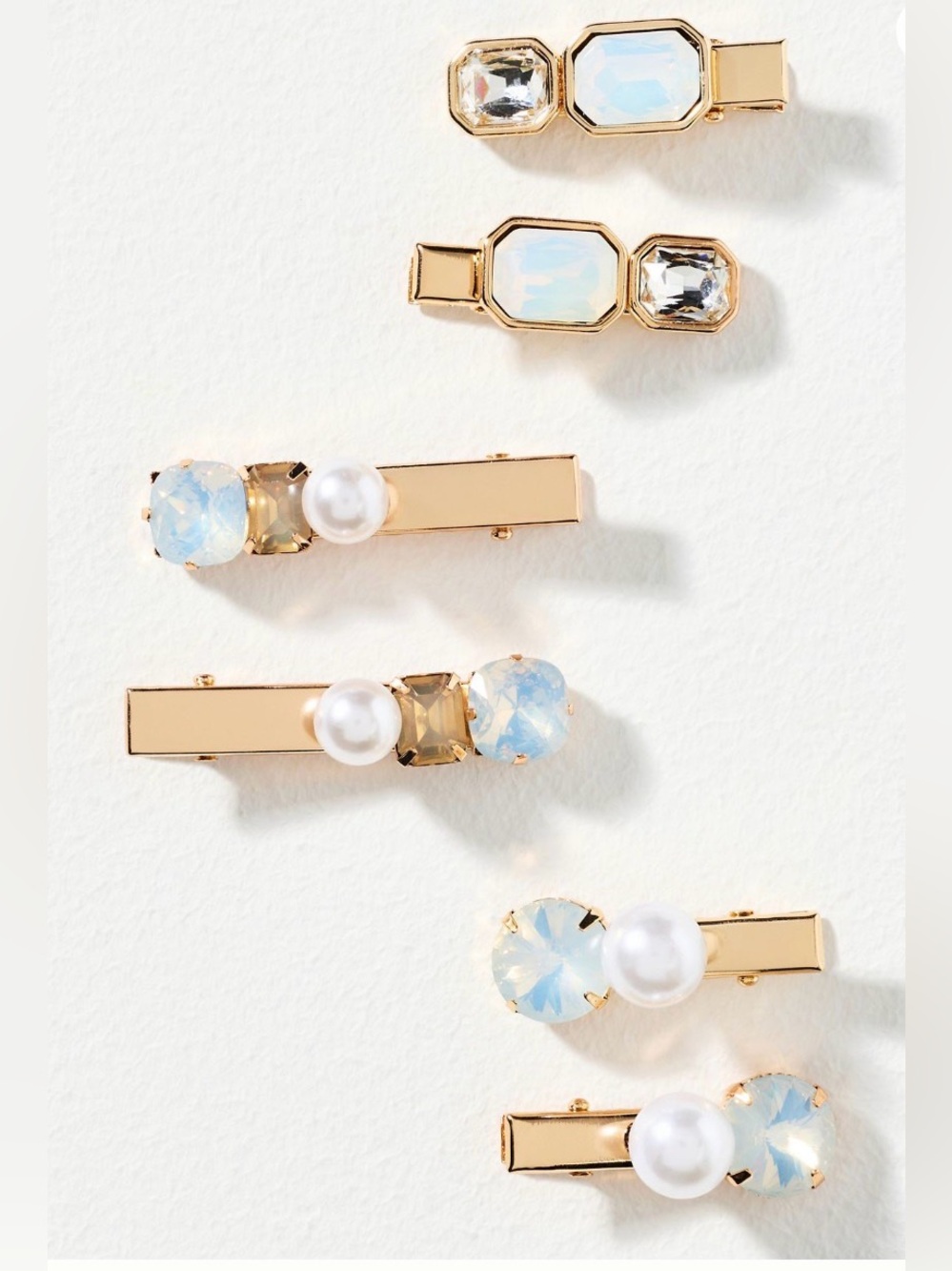Anthropologie Gemstone barrettes